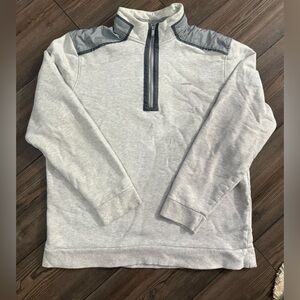 Calvin Klein Men’s Quarter Zip Gray Pullover | XL Fleece Lined | Athletic Casual